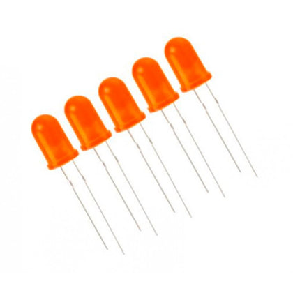 Orange LED - 5mm Diffused - 5 Pieces Pack