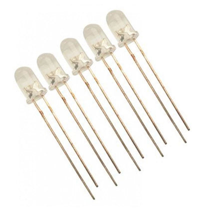 Red LED - 5mm Clear - 5 Pieces Pack