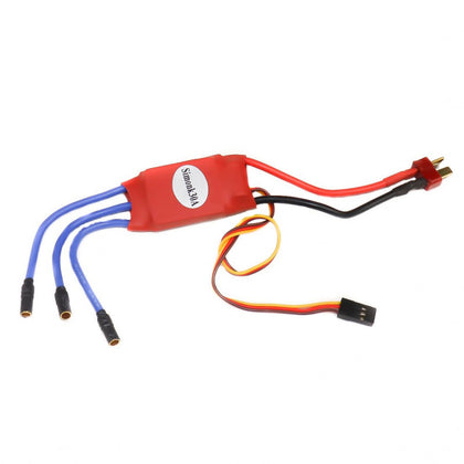 SimonK 30A BLDC ESC Electronic Speed Controller with Connectors - Red Color