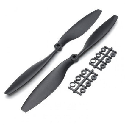 10x4.5 inch - 1045/1045R CW CCW Propeller Pair for Quadcopter (Black)