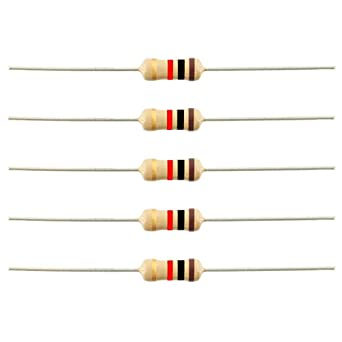 1K ohm Resistor - 1/4 Watt - 5 Pieces Pack