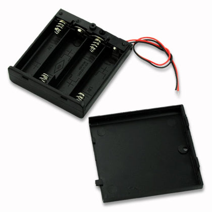 4 X AA Cell Battery Holder Box with On/Off Switch