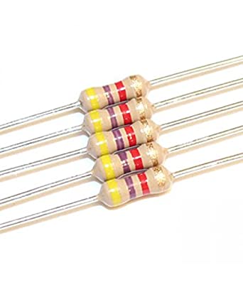 4.7K Ohm 1/4 Watt Carbon Film Resistor -5 Pieces Pack