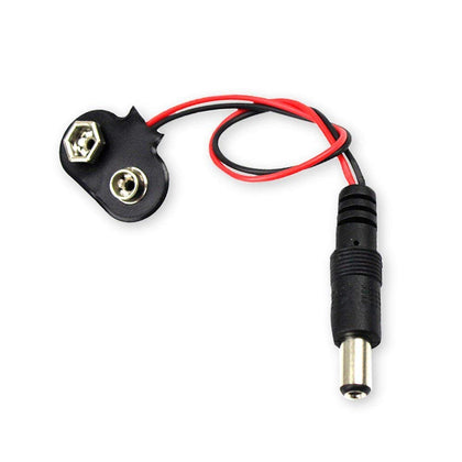 Pack of 2 -  High Quality 9V Battery buckle 10cm Snap Cable to DC 9V Clip Male Line Battery Adapter For R3 DIY Jack Connector