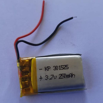 3.7V 250mAH (Lithium Polymer) Lipo Rechargeable Battery Model KP-301525