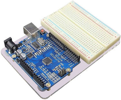 Transparent Acrylic Base Plate For Arduino and Breadboard Prototyping Stand