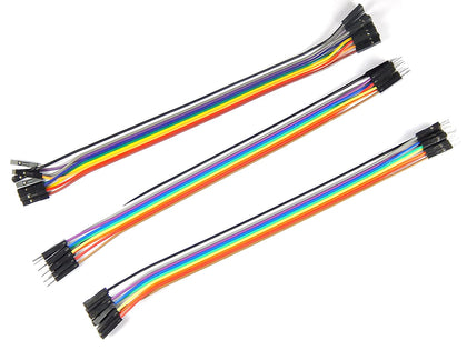 20cm Jumper cables assorted (10 M-M, 10 M-F, 10 F-F)