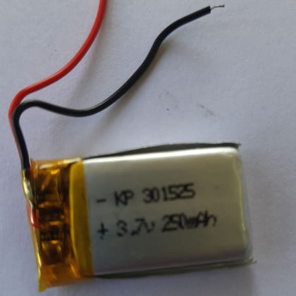 3.7V 250mAH (Lithium Polymer) Lipo Rechargeable Battery Model KP-301525