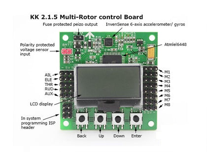 KK 2.1.5 Multi-Rotor LCD Flight Control Board with MPU for Quadcopter