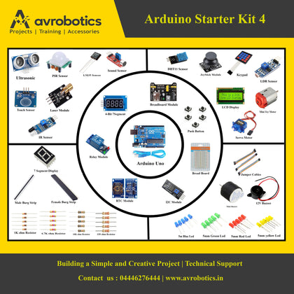 Arduino Starter Kit-4 (Beginner To Advanced)