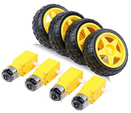 pack of 4 wheel and Bo Motor