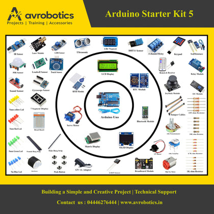 Arduino Starter Kit - 5 (Beginner To Advanced)